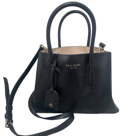 Kate Spade New York EVA Leather Small Satchel in Black - Picture 1 of 7